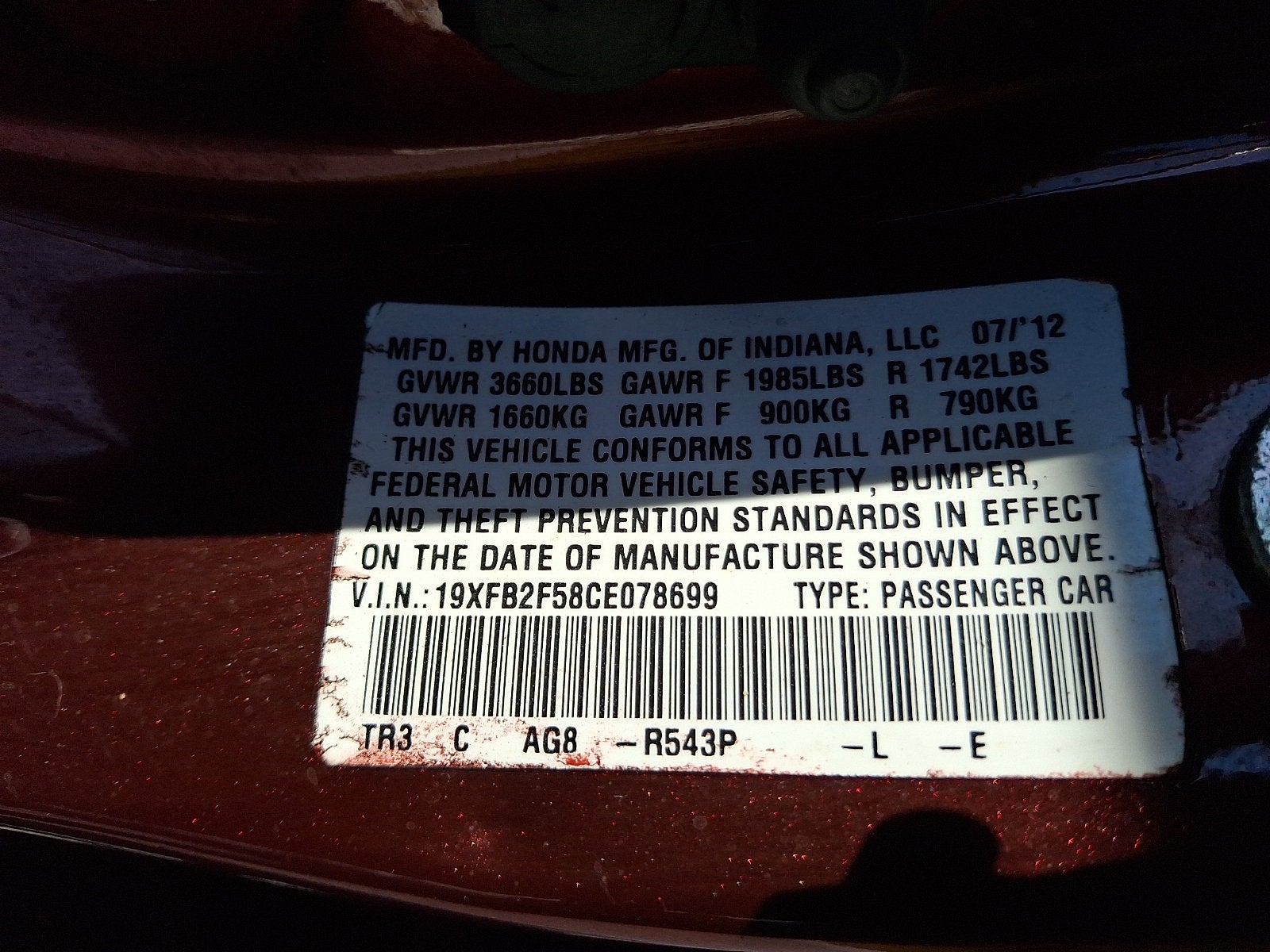 2012 Honda Civic LX