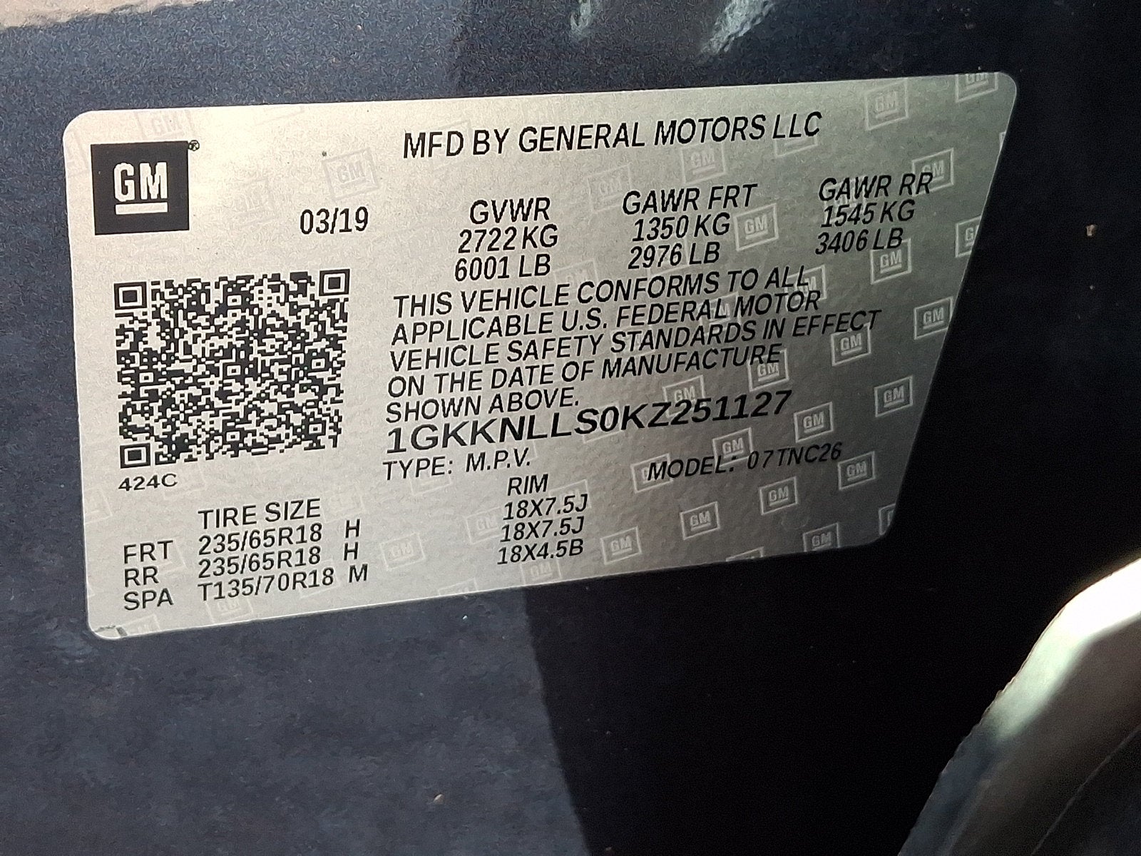 2019 GMC Acadia SLE