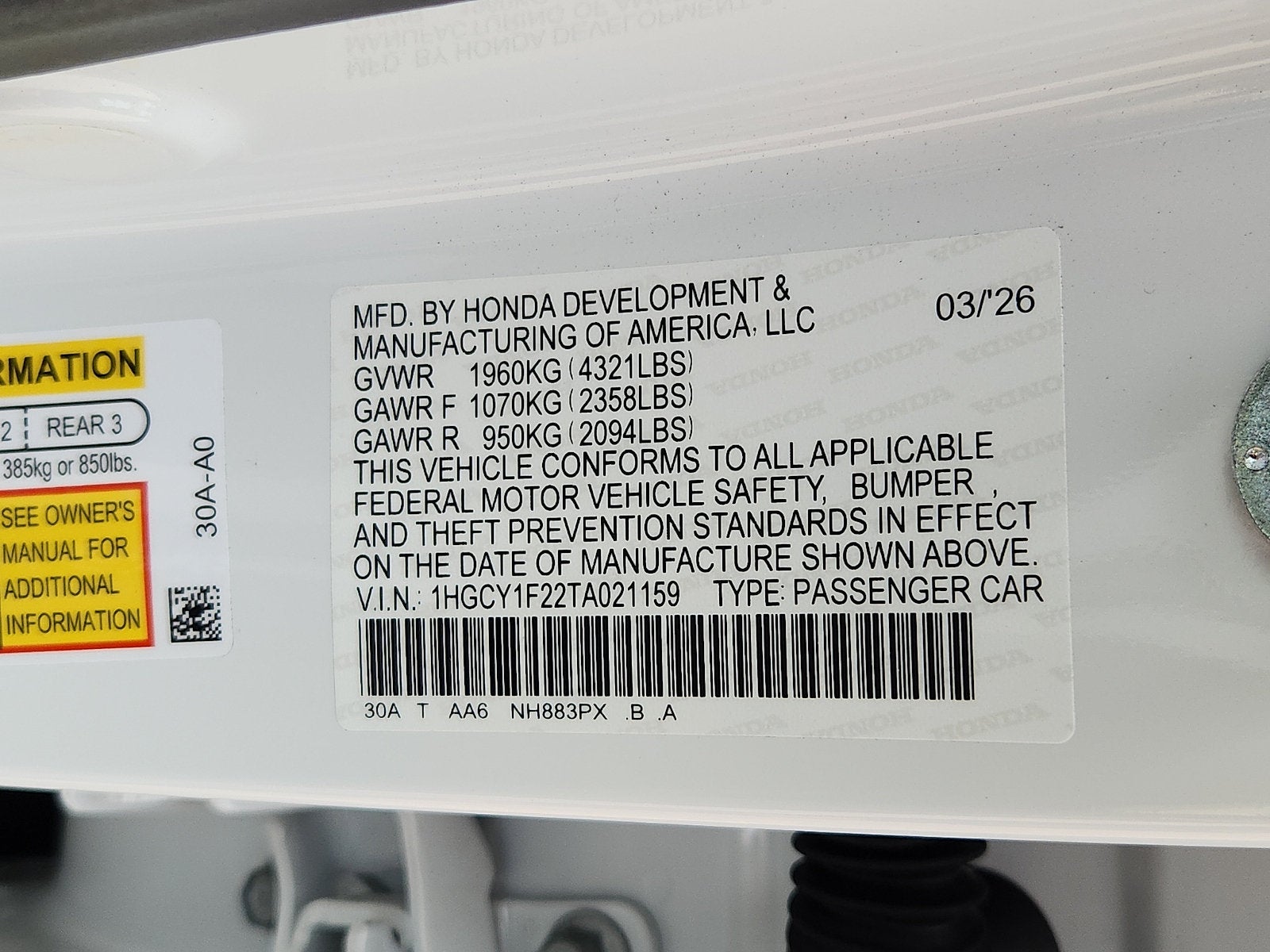 2026 Honda Accord LX