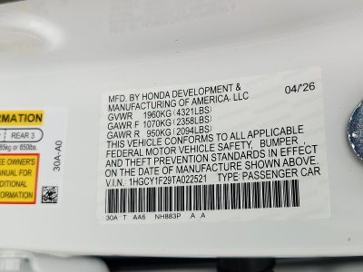2026 Honda Accord LX