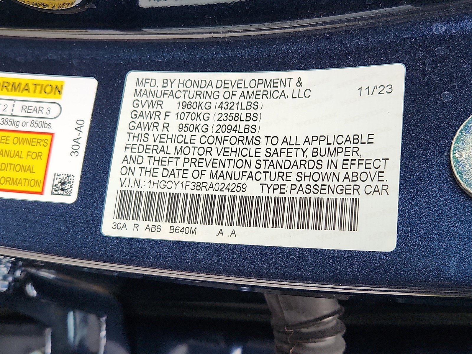 2024 Honda Accord EX - Photo 29