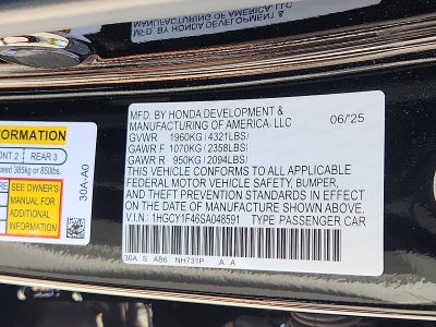 2025 Honda Accord SE