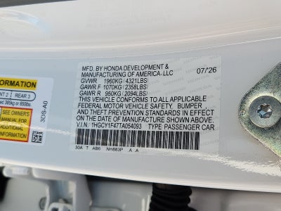 2026 Honda Accord SE