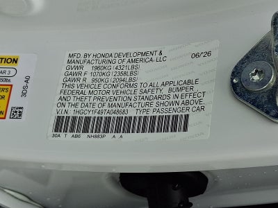 2026 Honda Accord SE