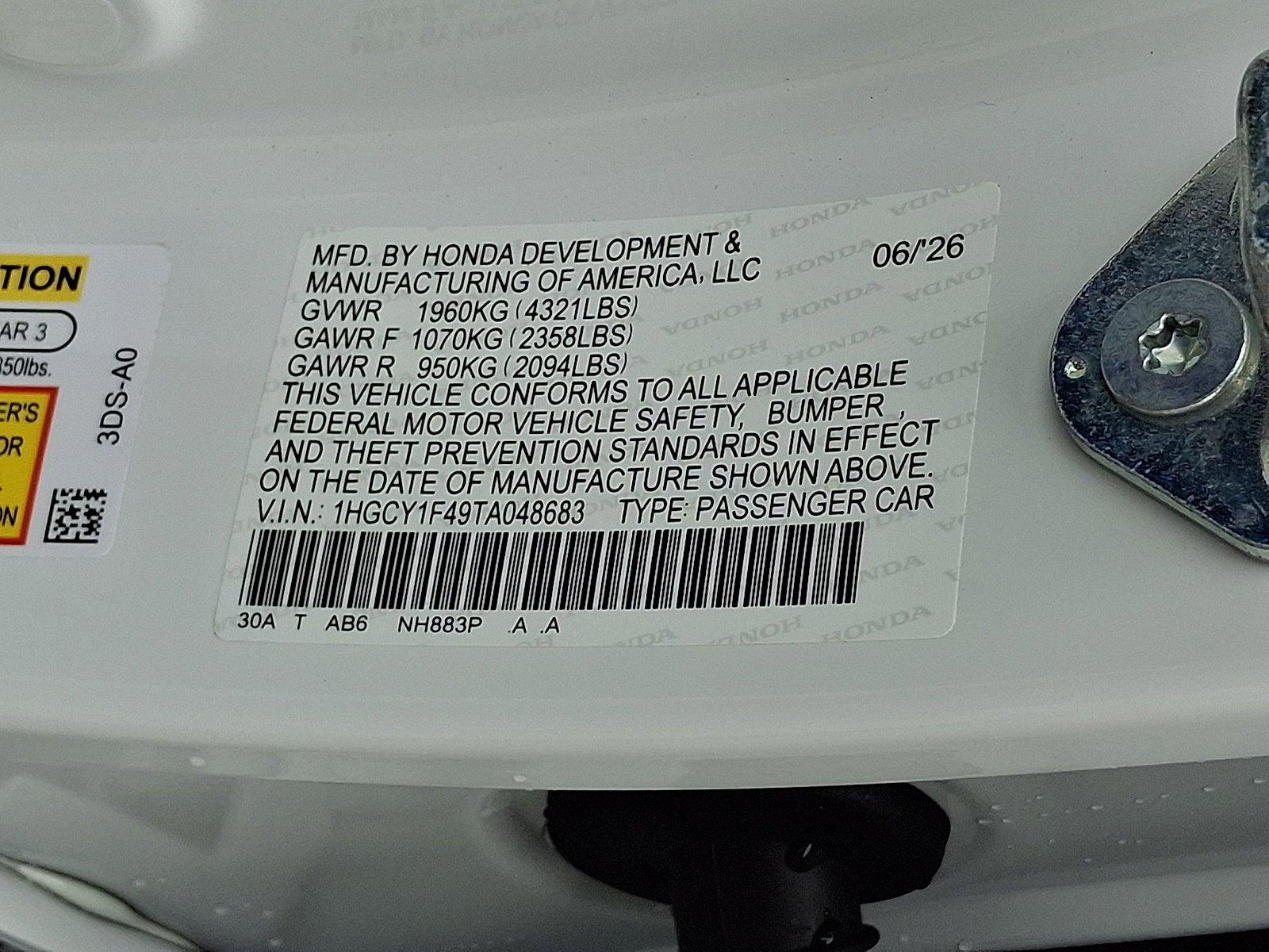 2026 Honda Accord SE
