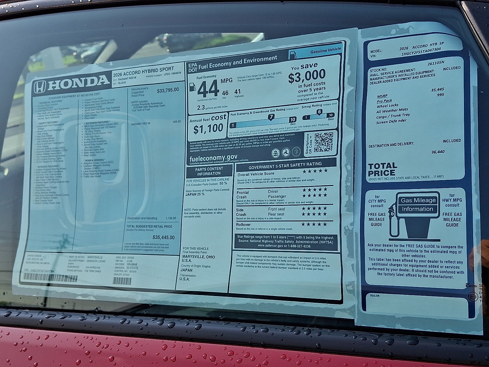 2026 Honda Accord Hybrid Sport