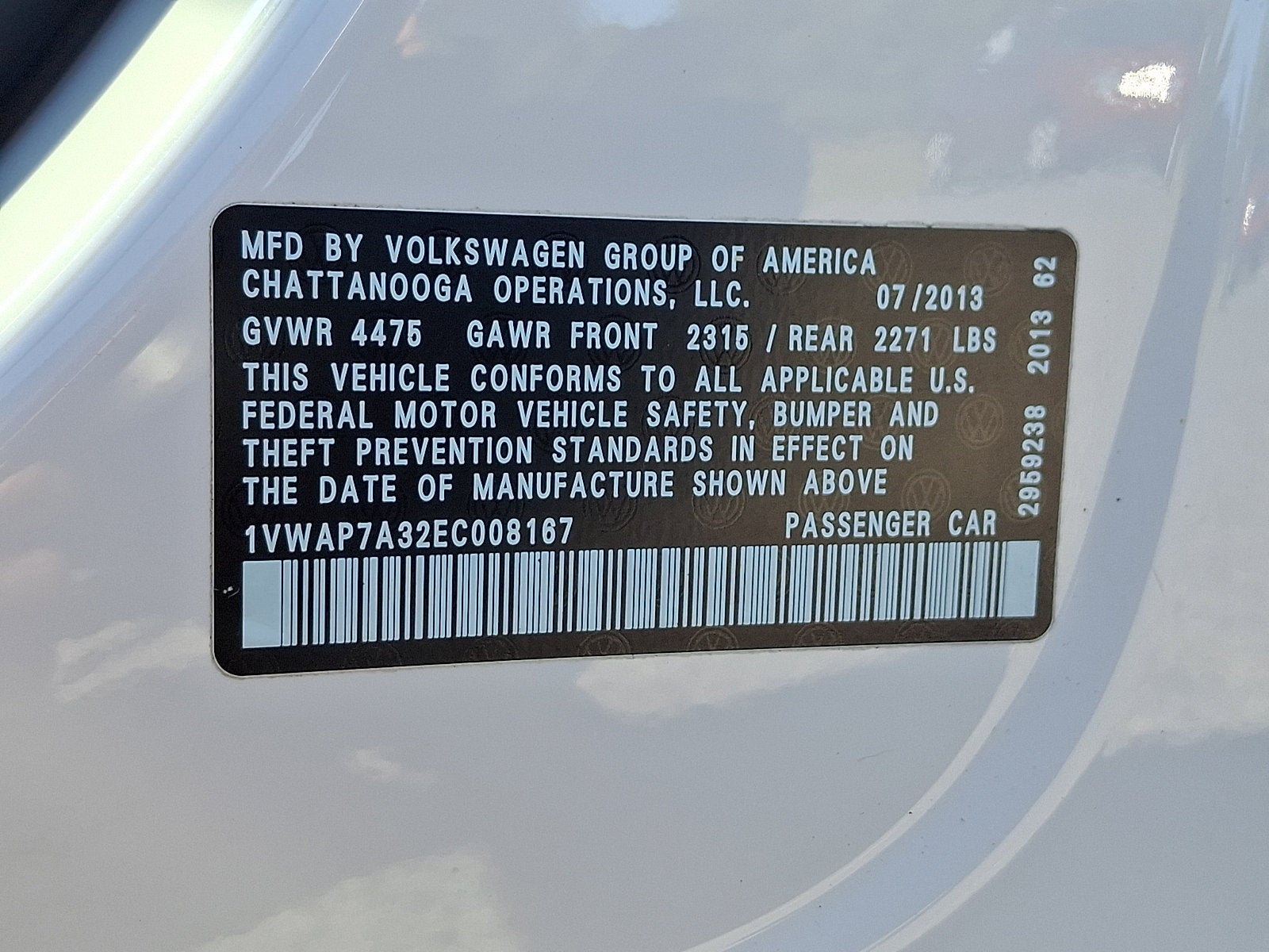 2014 Volkswagen Passat Wolfsburg Ed