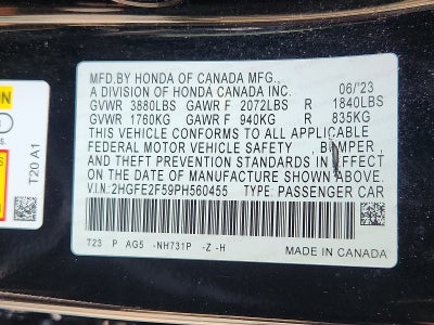 2023 Honda Civic Sport