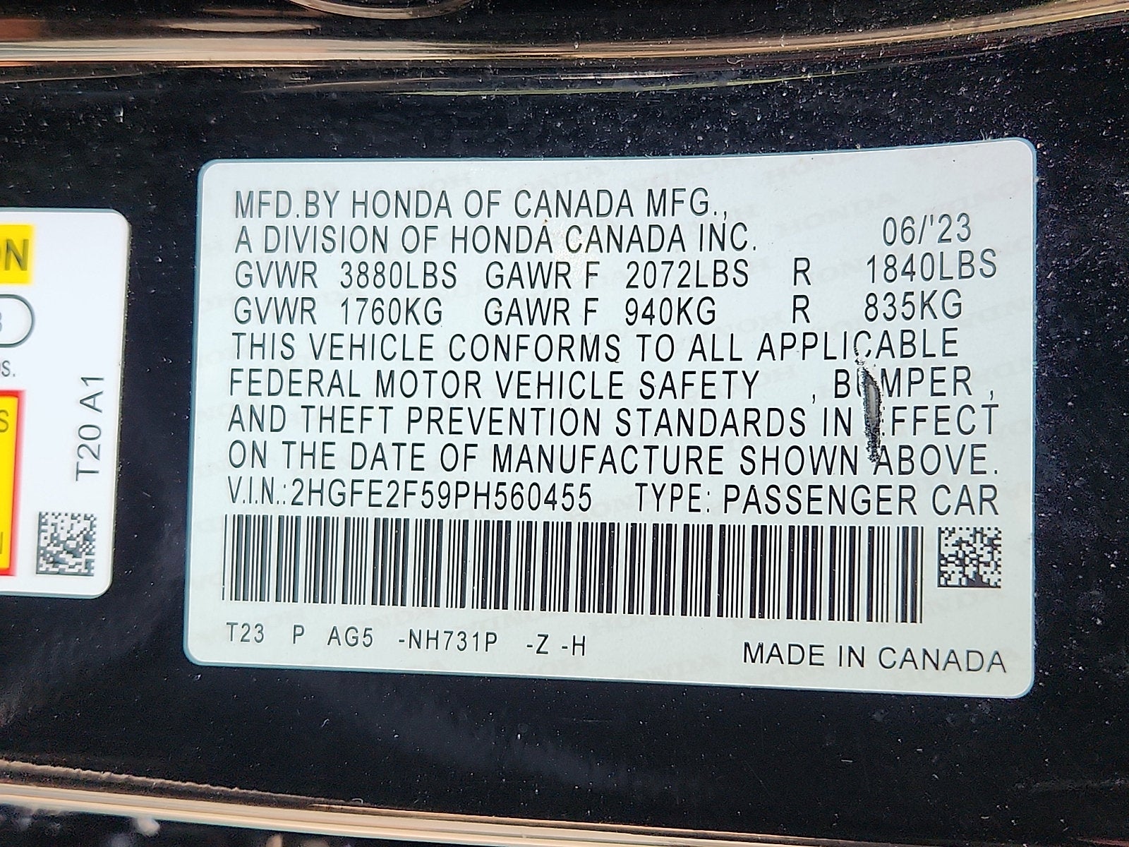 2023 Honda Civic Sport