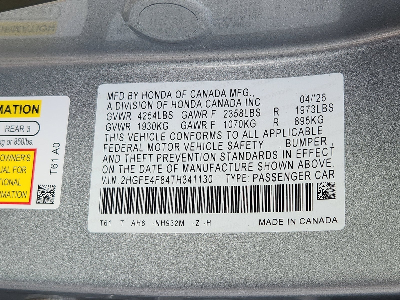 2026 Honda Civic Sport