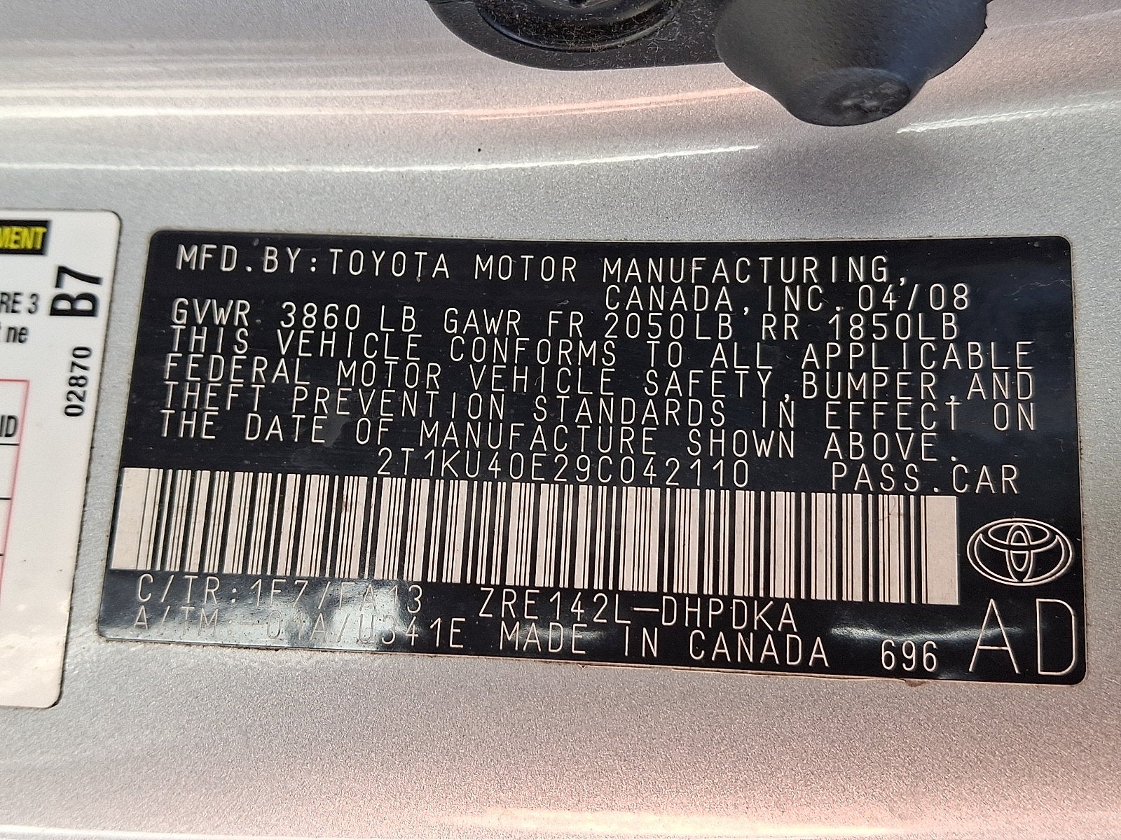 2009 Toyota Matrix 4dr Wgn Man FWD (Natl)