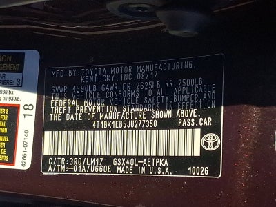 2018 Toyota Avalon XLE