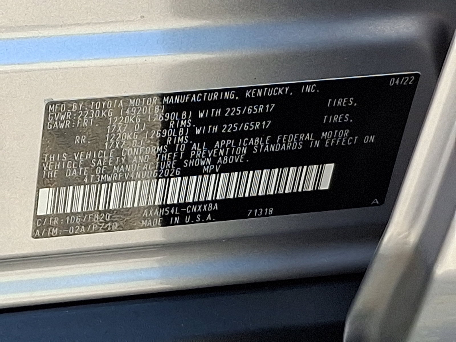 2022 Toyota RAV4 Hybrid LE