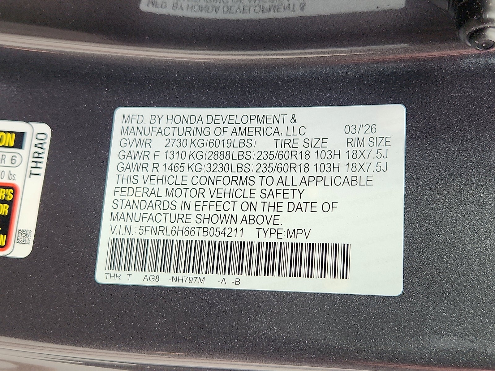 2026 Honda Odyssey EX-L