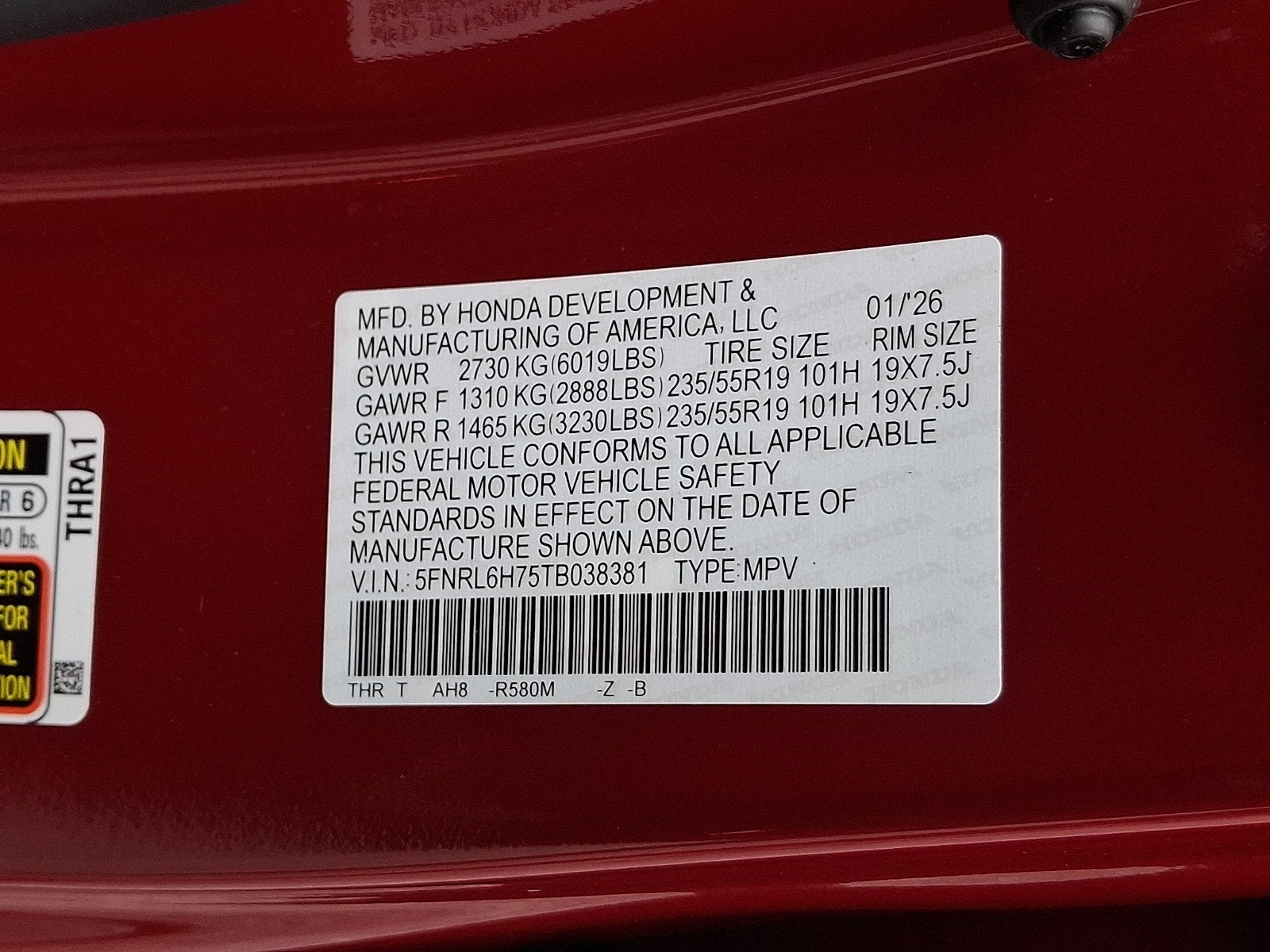 2026 Honda Odyssey Sport L - Photo 30