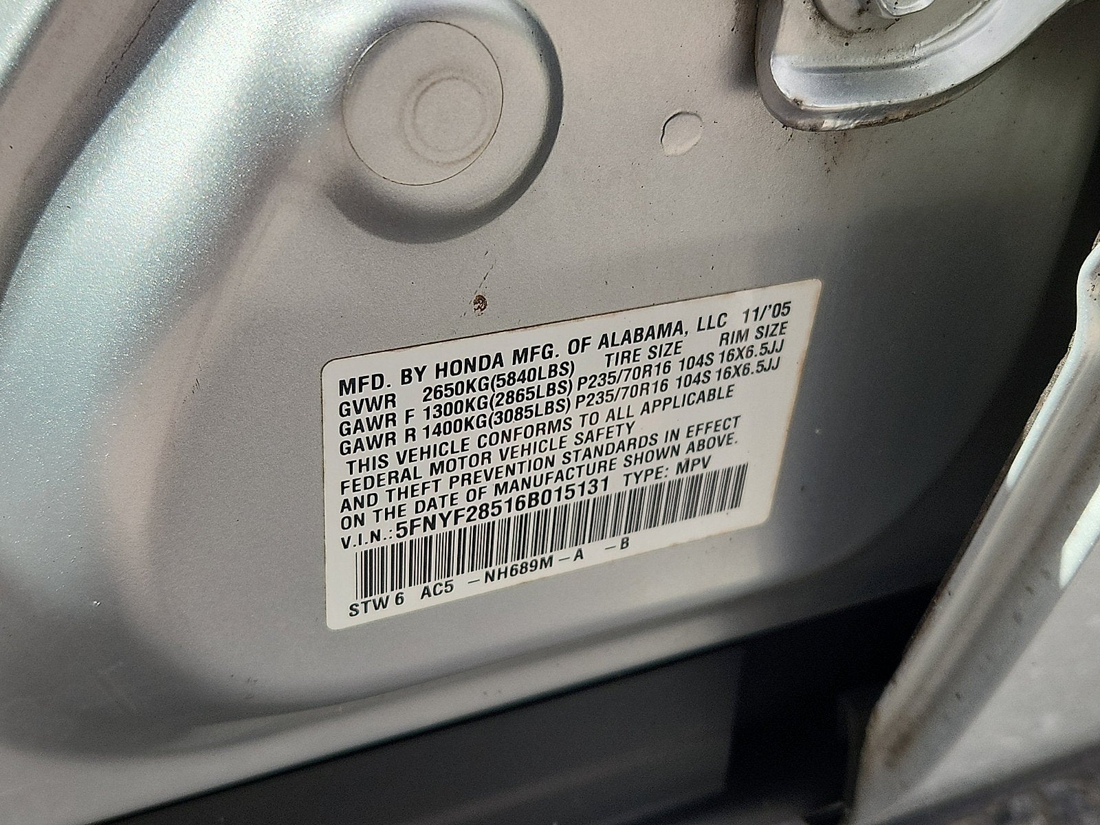 2006 Honda Pilot EX-L