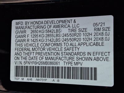 2021 Honda Pilot Special Edition