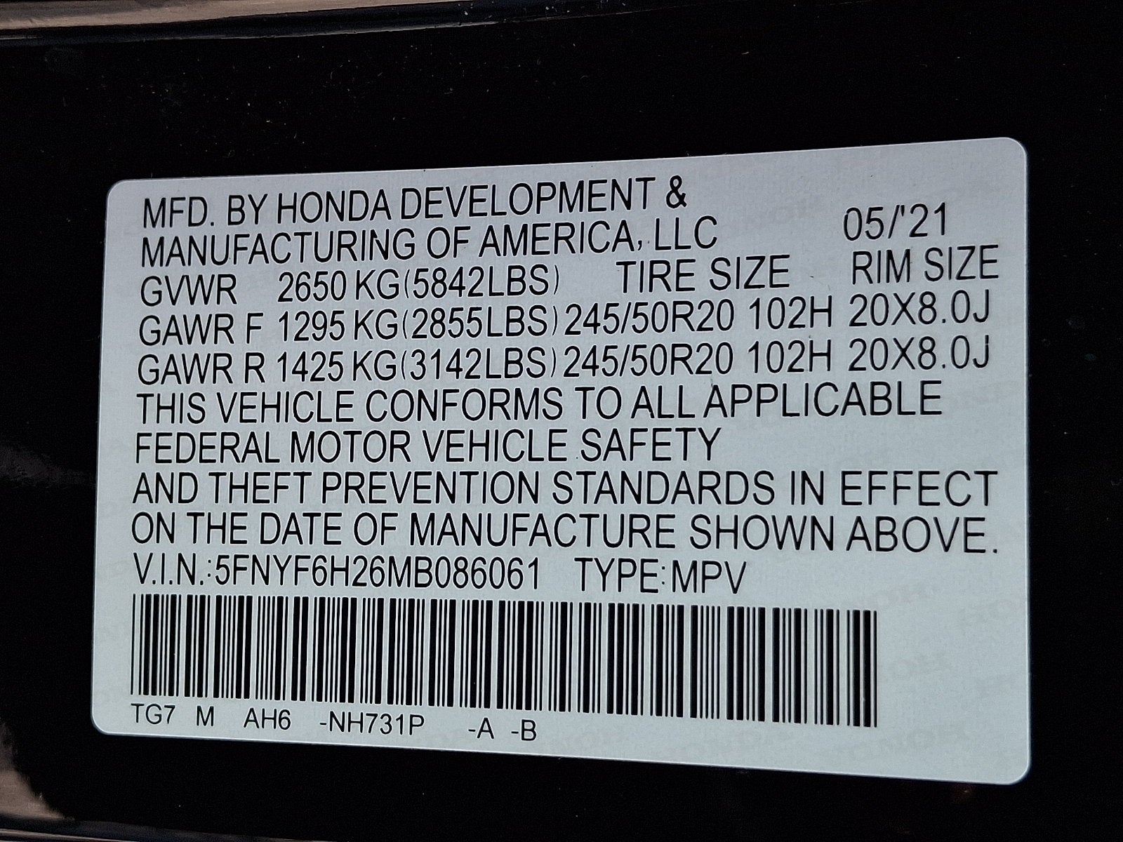 2021 Honda Pilot Special Edition