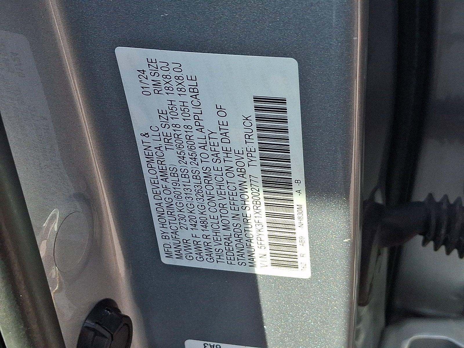 2024 Honda Ridgeline Sport