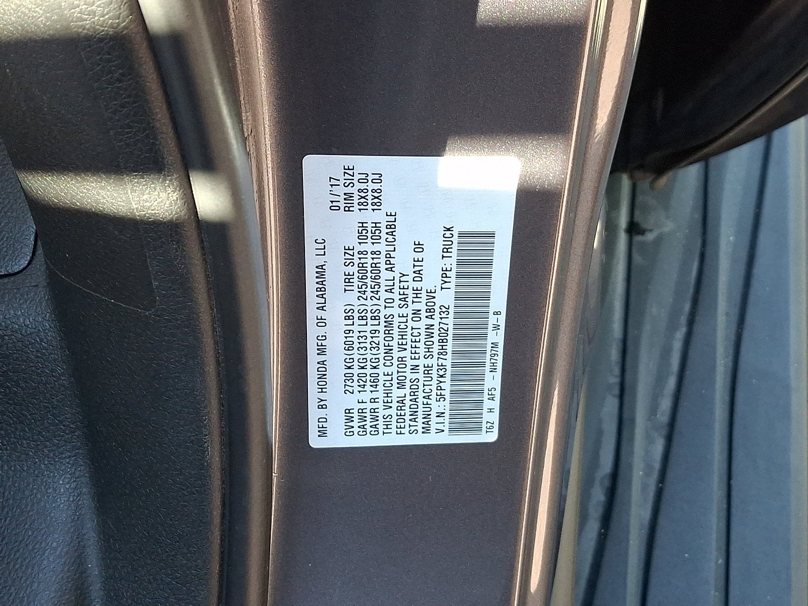 2017 Honda Ridgeline RTL-E