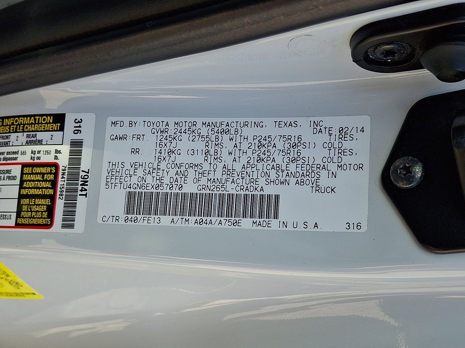 2014 Toyota Tacoma PreRunner