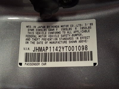 2000 Honda S2000 2dr Conv