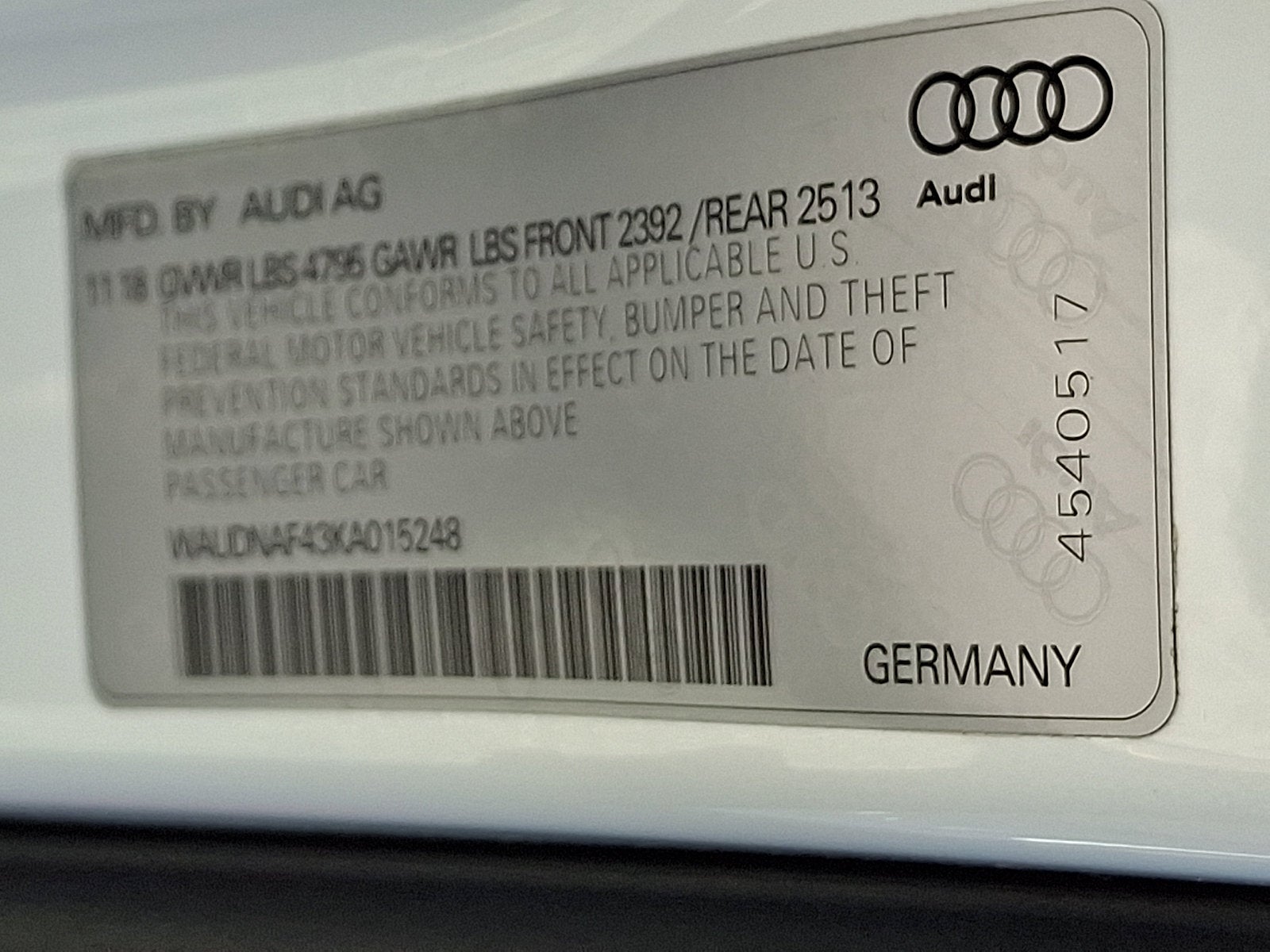 2019 Audi A4 Premium