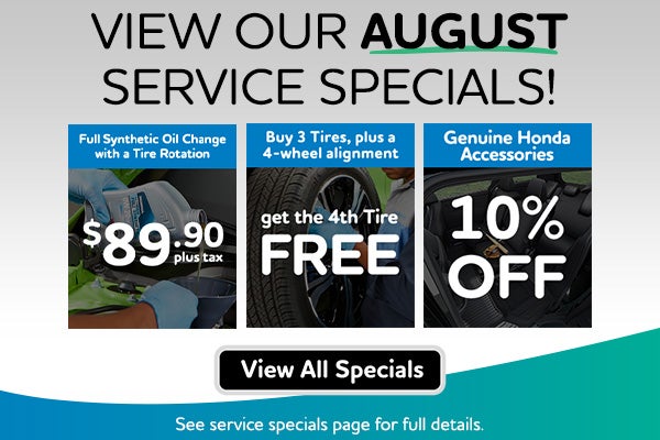View Service Specials ! at Davis Honda in Burlington NJ